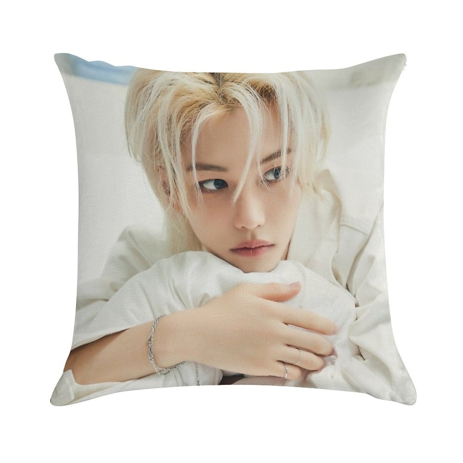 Lee Felix       Stray Kids - 2024 Season's Greetings 'Perfect Day with SKZ' (Teaser Images - Individual) Soft Reinforced Edging Throw Pillow