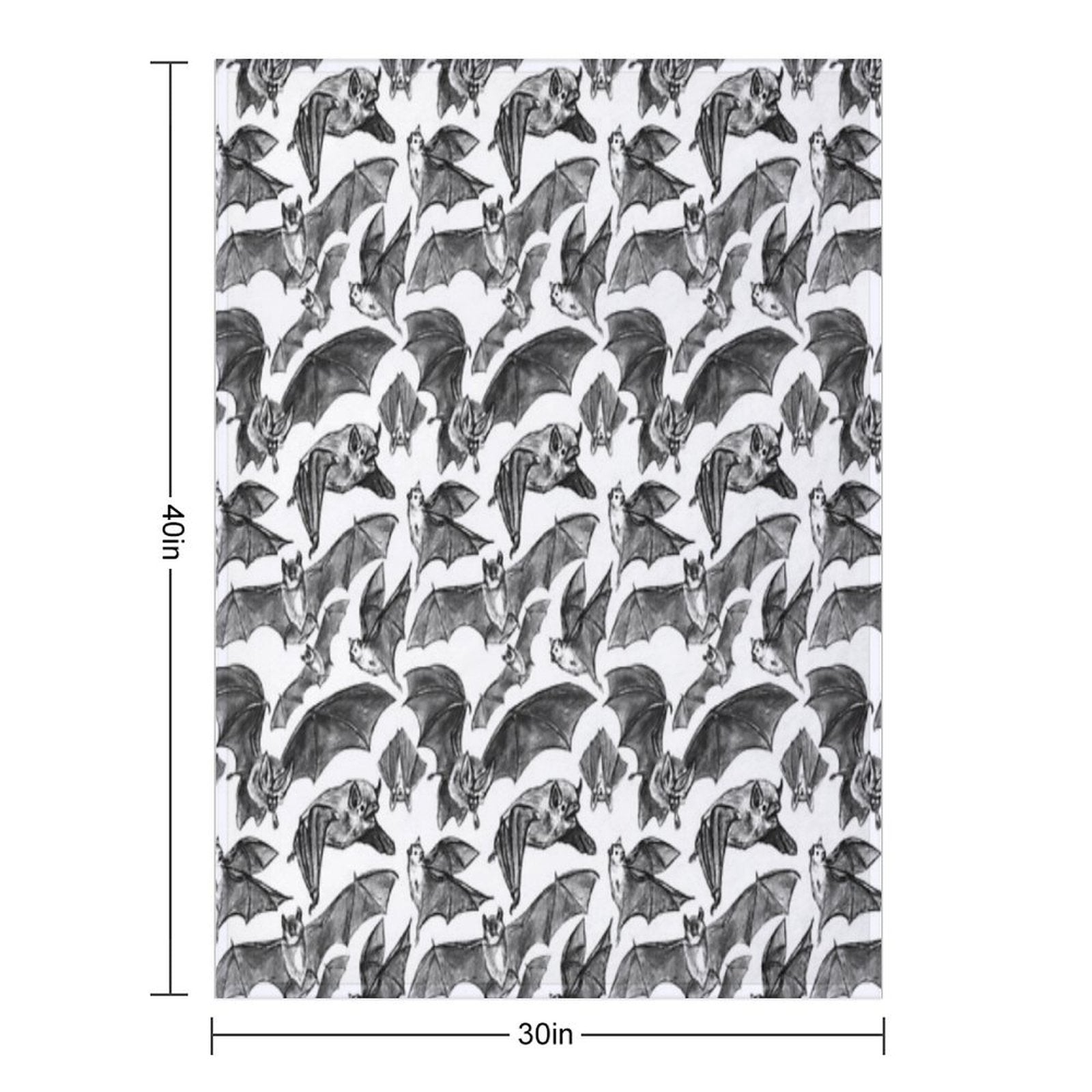 Bat Pattern Wrinkle-free Throw Blanket