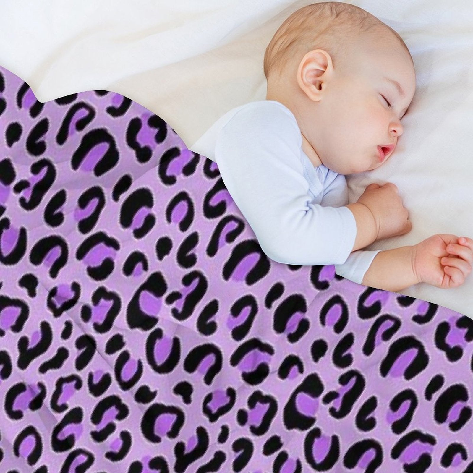 Leopard Print Purple Pattern Easy Care Throw Blanket