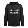 RADICAL FEMINIST David Apparel Mens Black X-Small Classic Fit Crew Neck Shrink-Resistant Hoodie