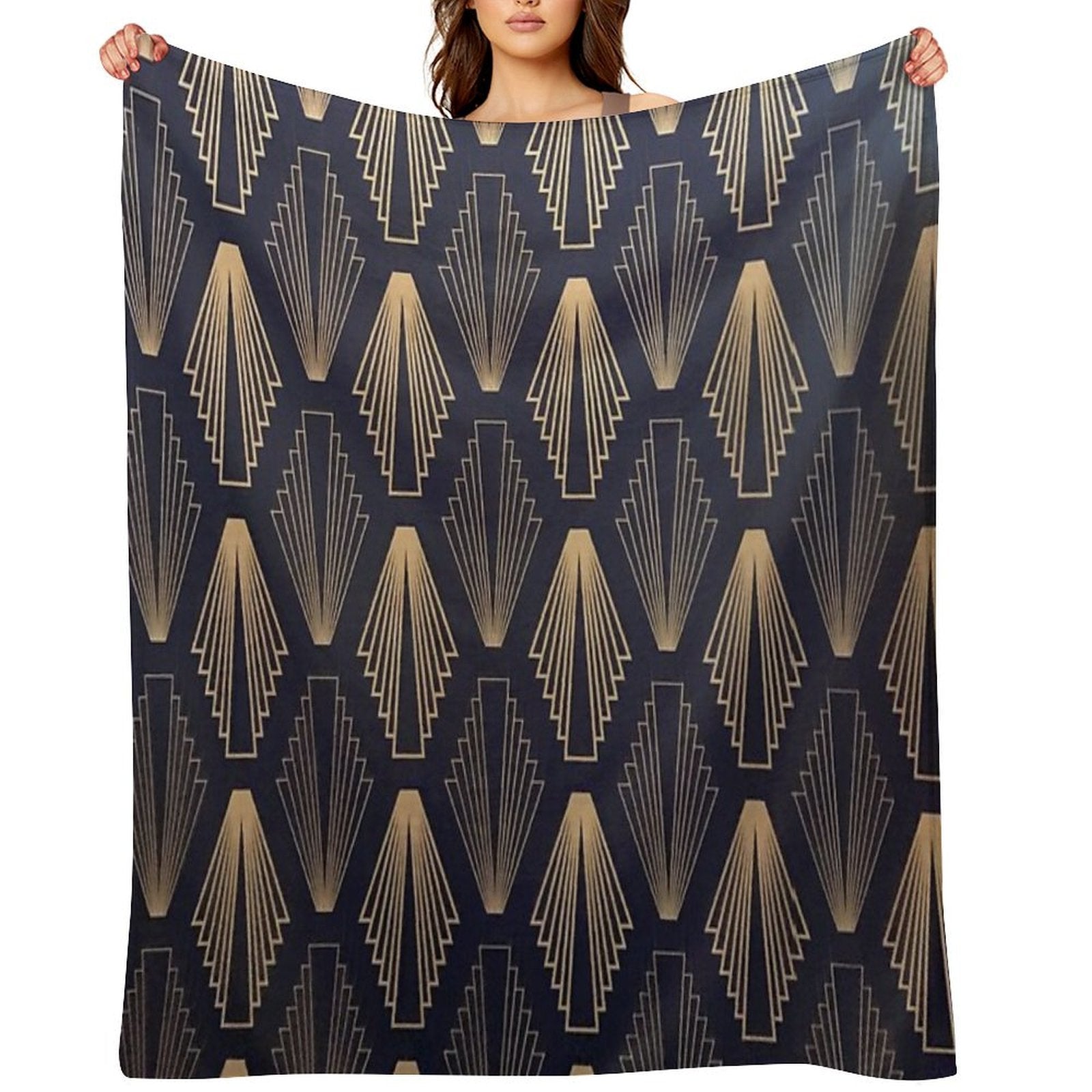 Art Deco Plush Throw Blanket