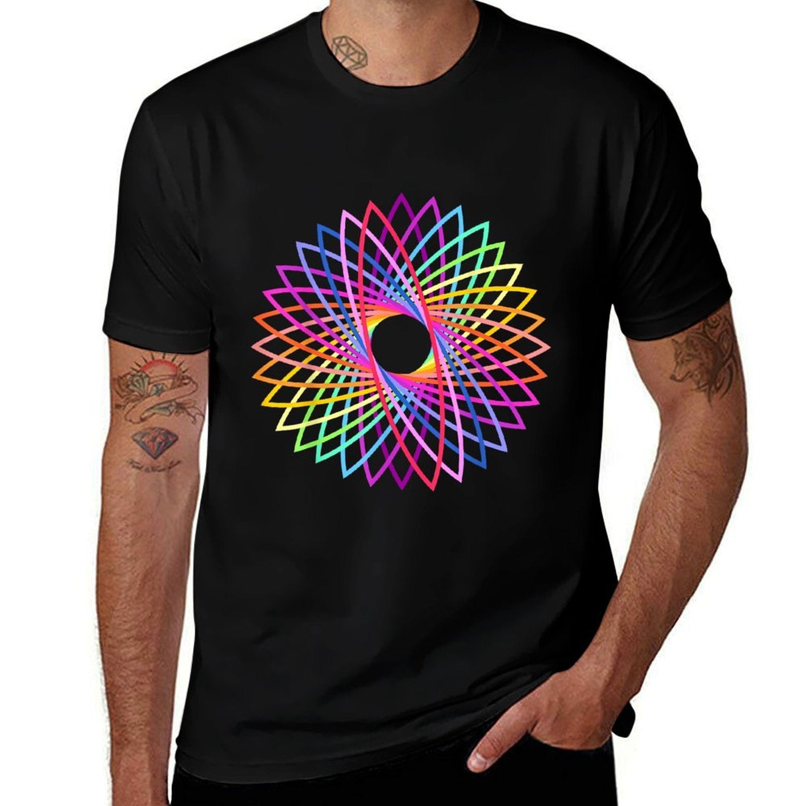 Geometric Kaleidoscope Mesmerizing Modern Abstract Patt  Moisture-wicking T-Shirt