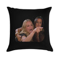 Woman Yelling at A Cat-Funny Memes Soft High-Density Material Throw Pillow