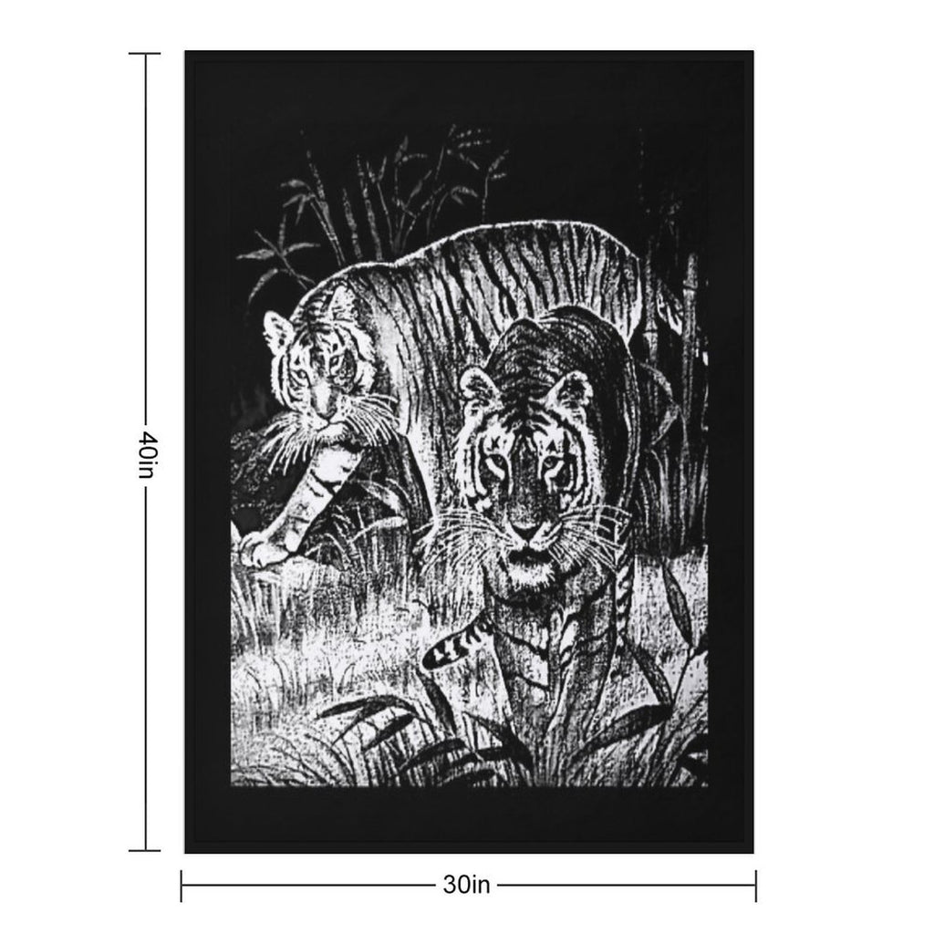 Cobija Del Tigre Mexican Blanket Tiger Meme Easy Care Throw Blanket