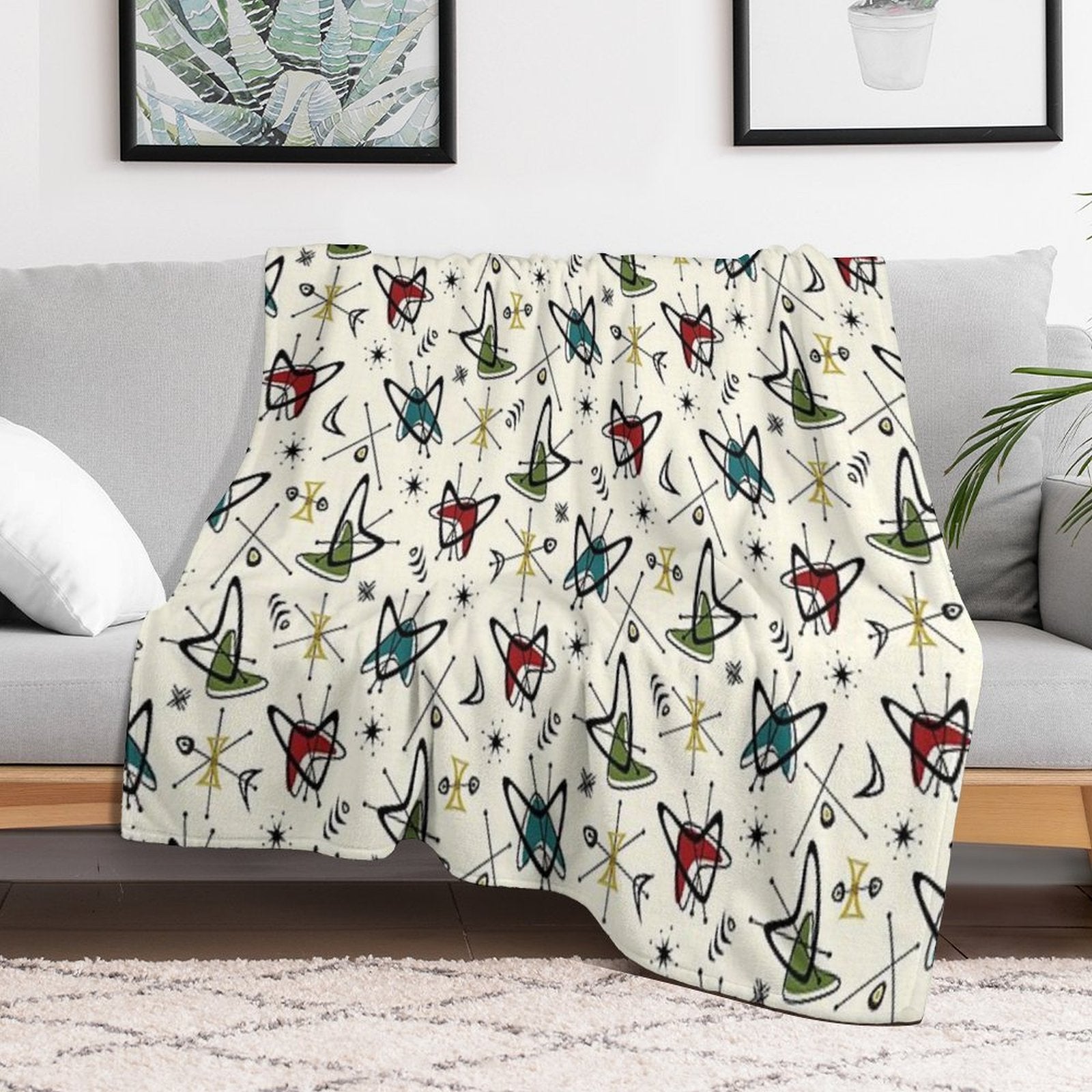 Atomic Boomerang Flashback All-season Throw Blanket