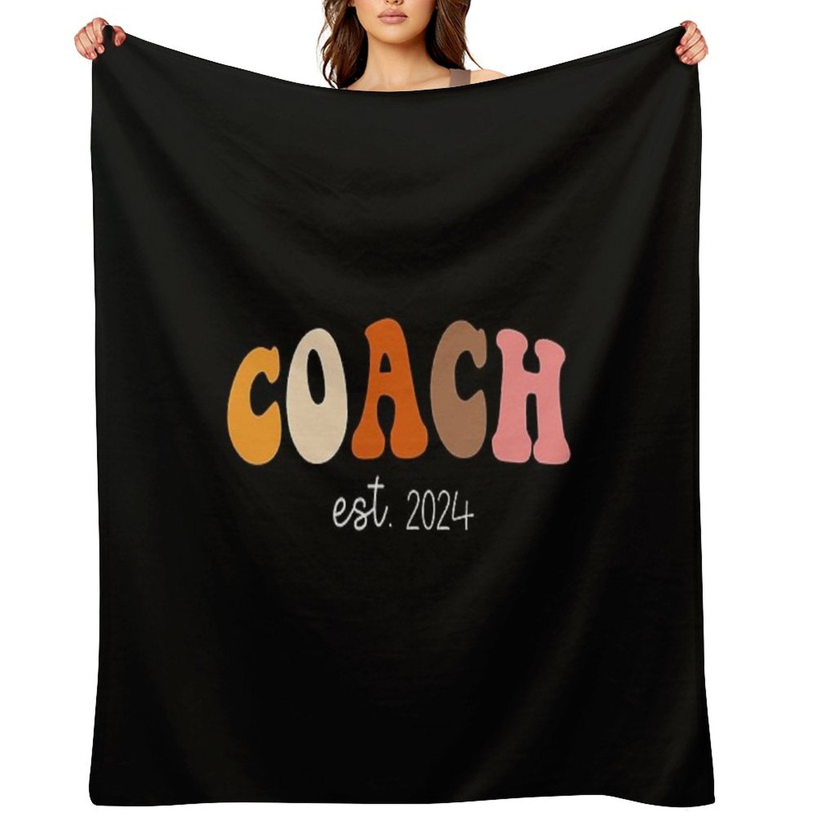 Coach Lover  Coach Est 2024  Best Coach Ever Versatility Throw Blanket
