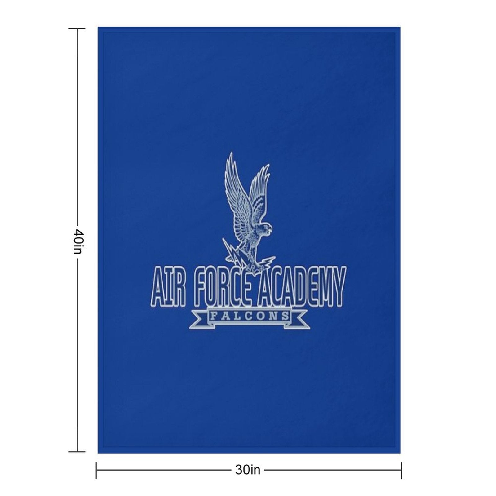 Vintage Air Force Academy Mascot Logo Design 1 Plush Throw Blanket