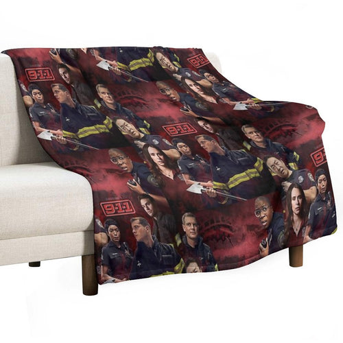 9-1-1 - Red Glare Shrink-resistant Throw Blanket
