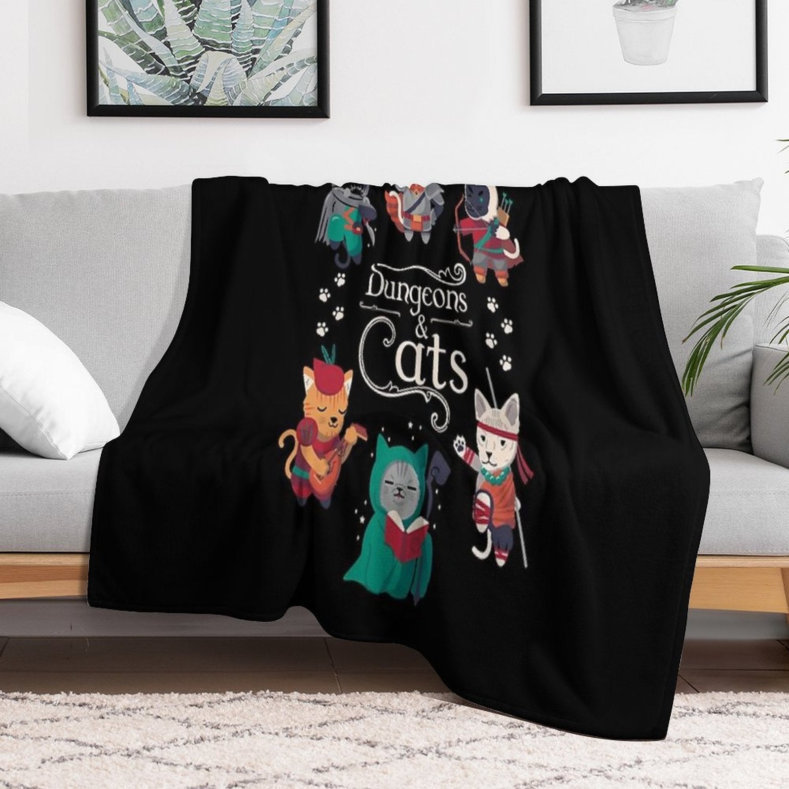 Dungeons And Cats 2.0 Durable Throw Blanket