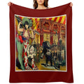 CIRCUS  Vintage 1890 Circus Advertising Print Velvety-soft Throw Blanket