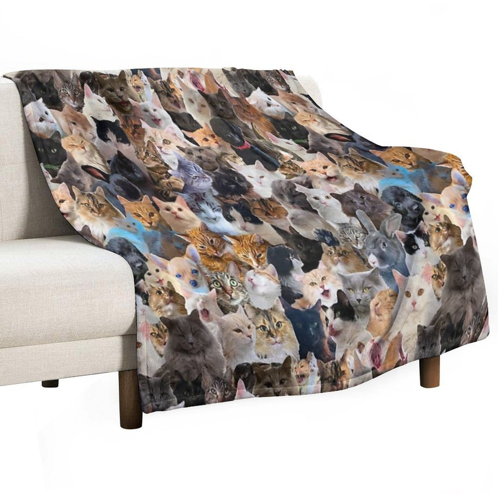 Maximalistic Animal Lover Pattern Premium Throw Blanket