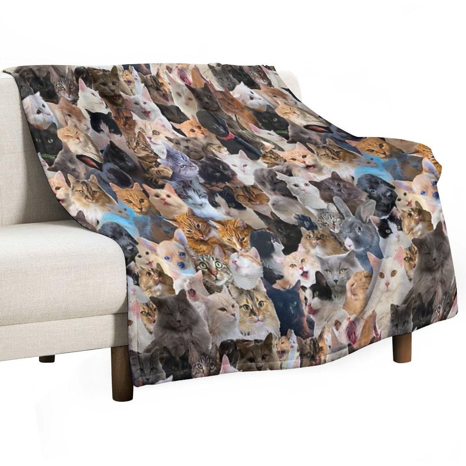 Maximalistic Animal Lover Pattern Premium Throw Blanket