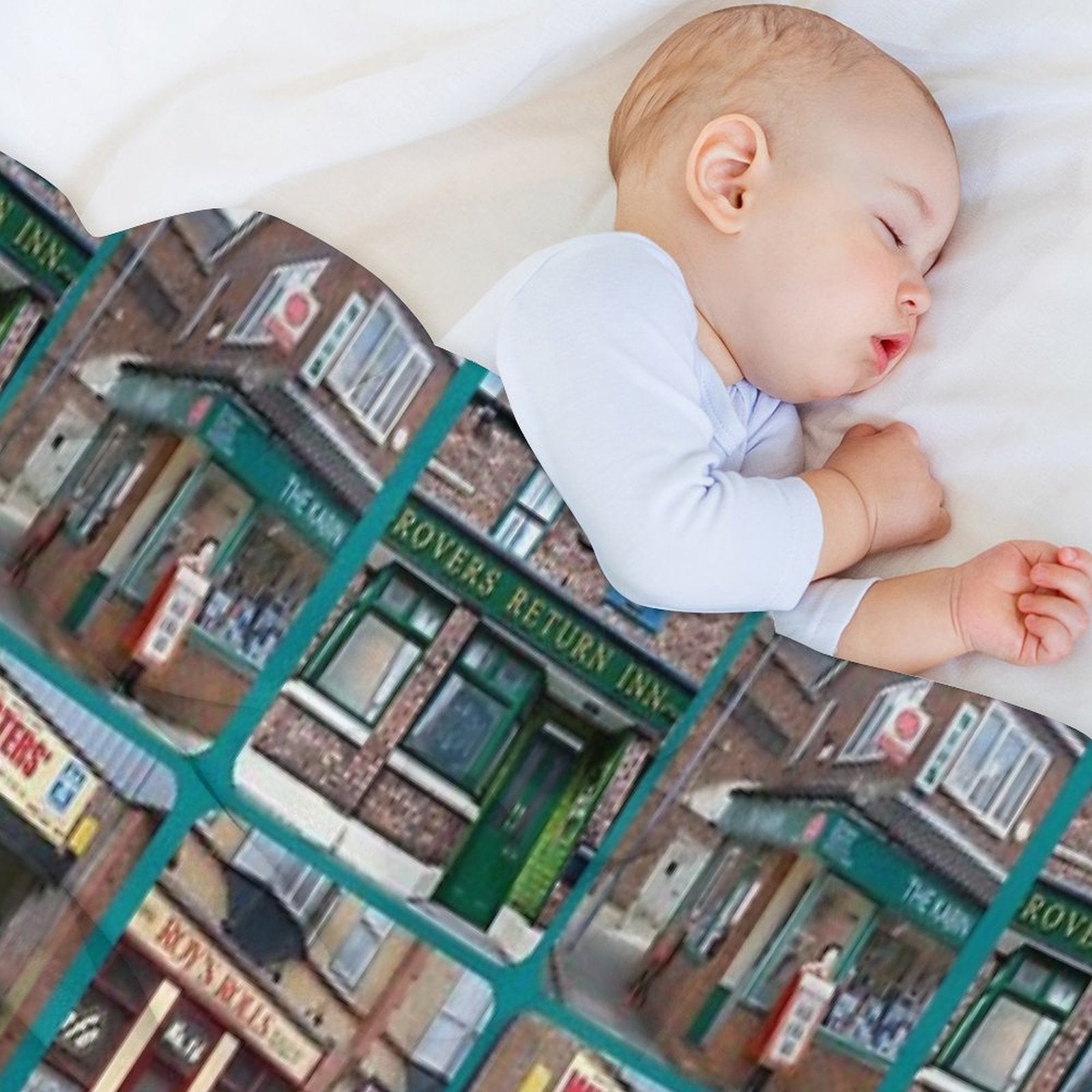 Corrie Iconic Buildings Anti-pilling Throw Blanket