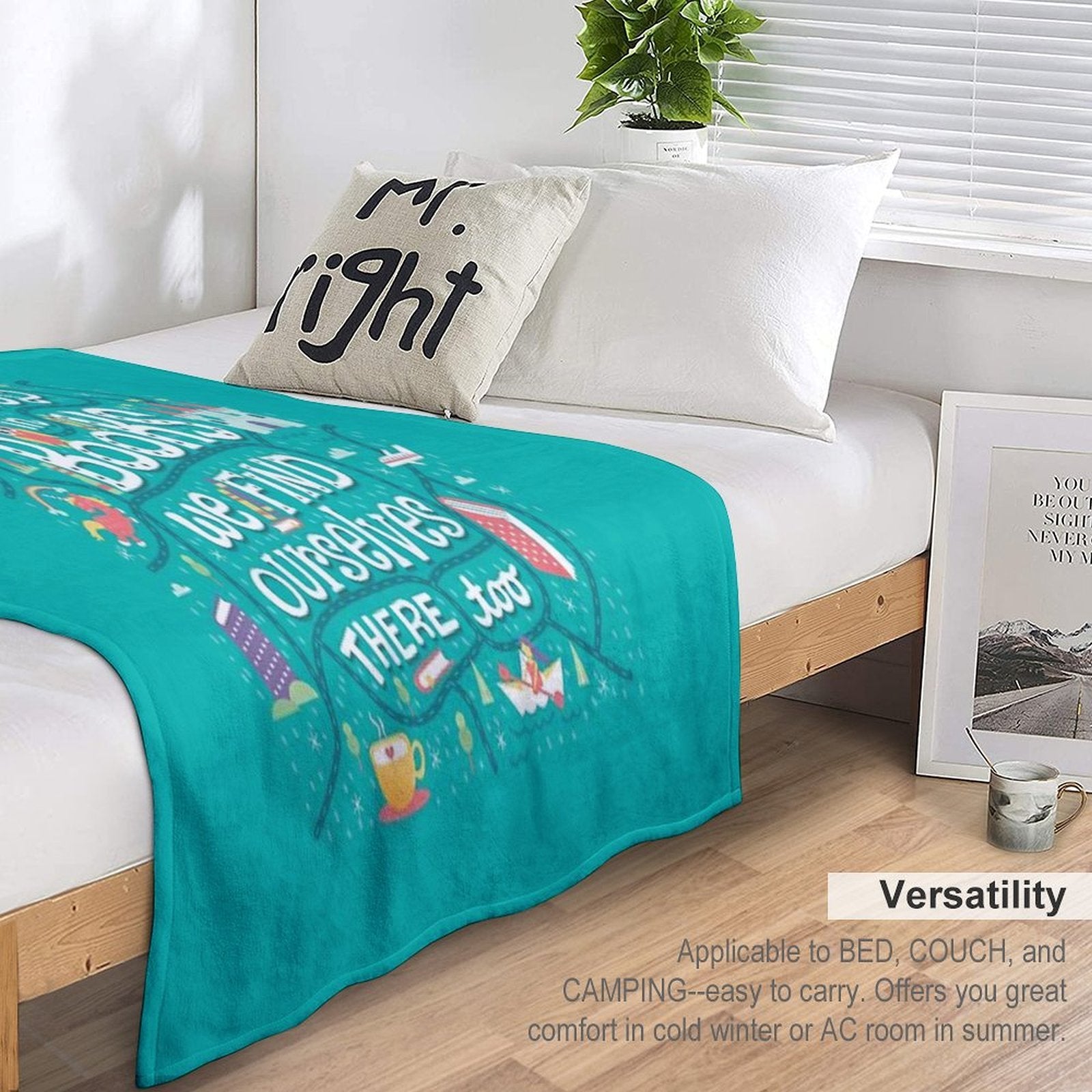 Lose Ourselves in Books Shrink-resistant Throw Blanket