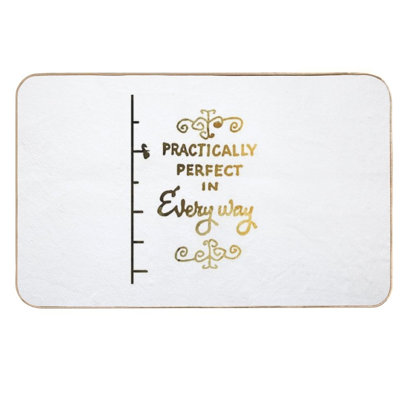 Practically Perfect in Every Way Inspired Silhouette  Dirt-Trapping Bath Mat