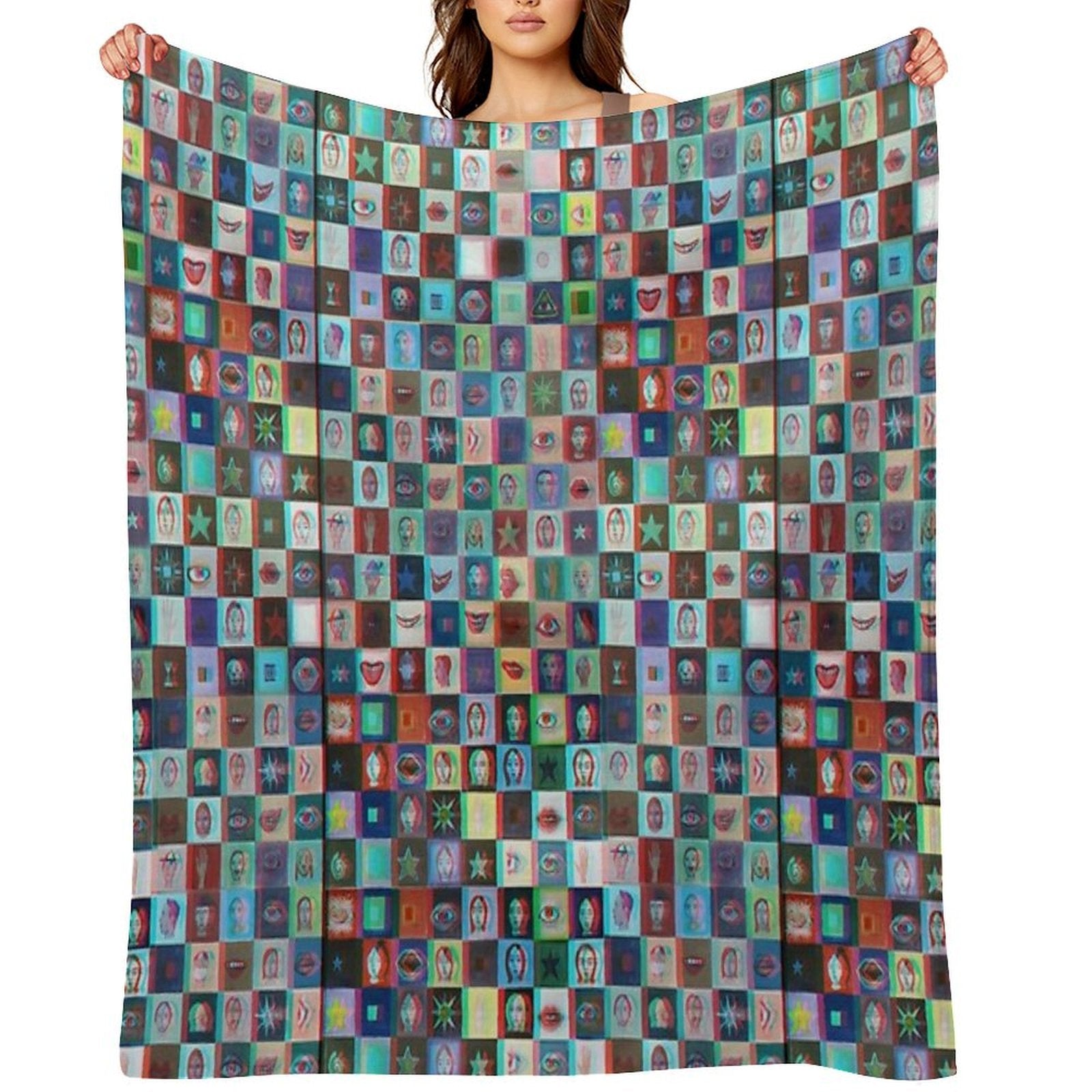 Chessboard Tapiz 3d 2 Shrink-resistant Throw Blanket