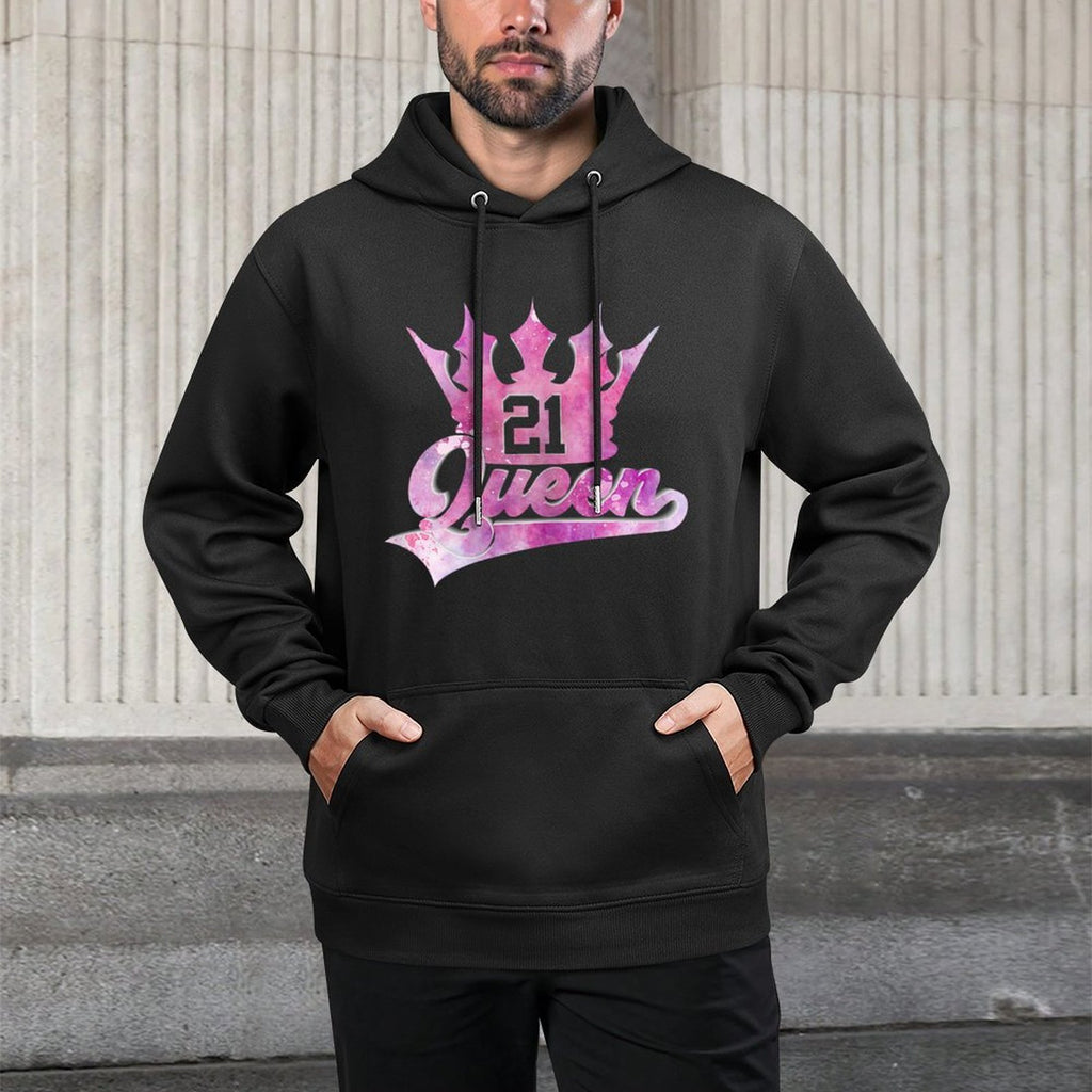 SWEET 21 QUEEN WOMEN 21ST BIRTHDAY Relaxed Fit Hoodie