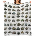 Various WW2 Tanks Gift-ready Throw Blanket