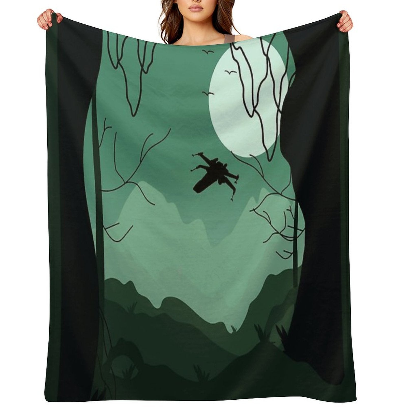 Visit Dagobah You Must Quick-dry Throw Blanket