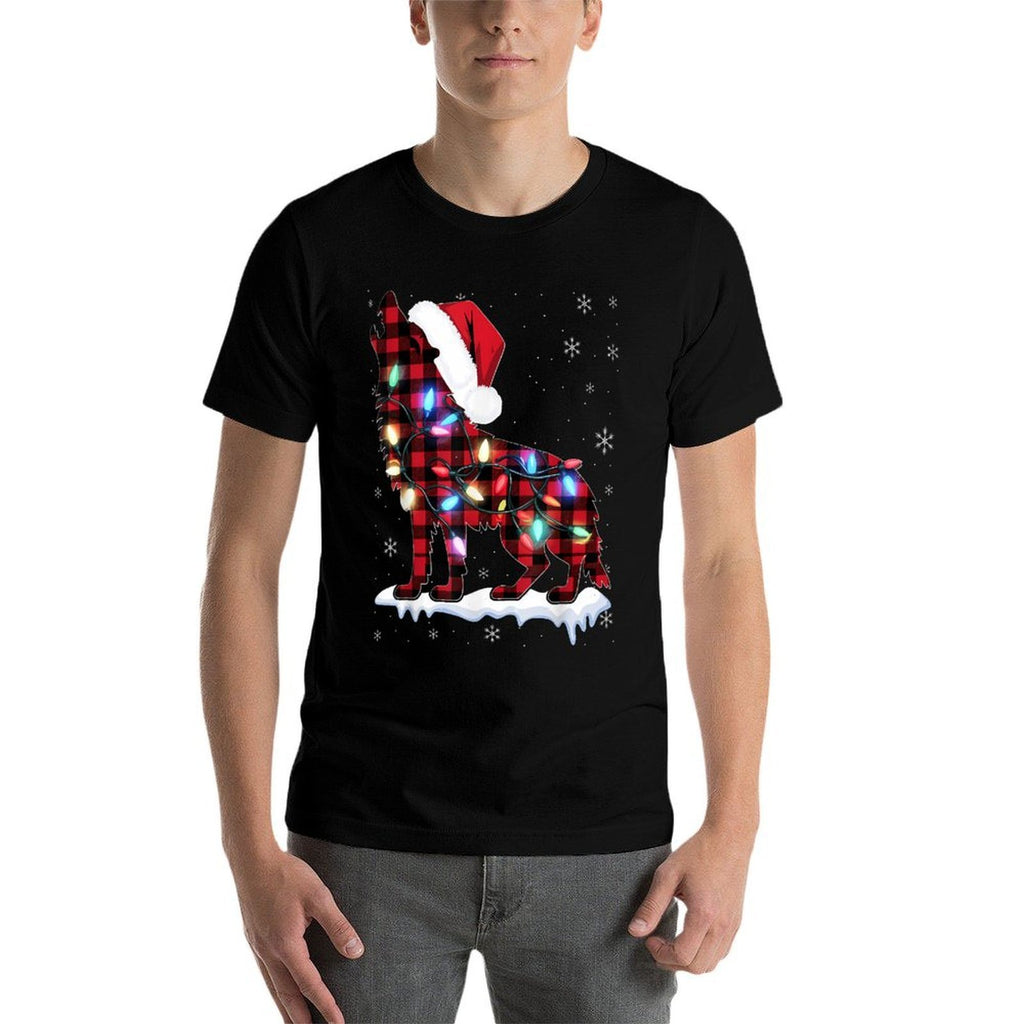Wolf Pajama Family Matching Group Christmas  Graphic-printed T-Shirt