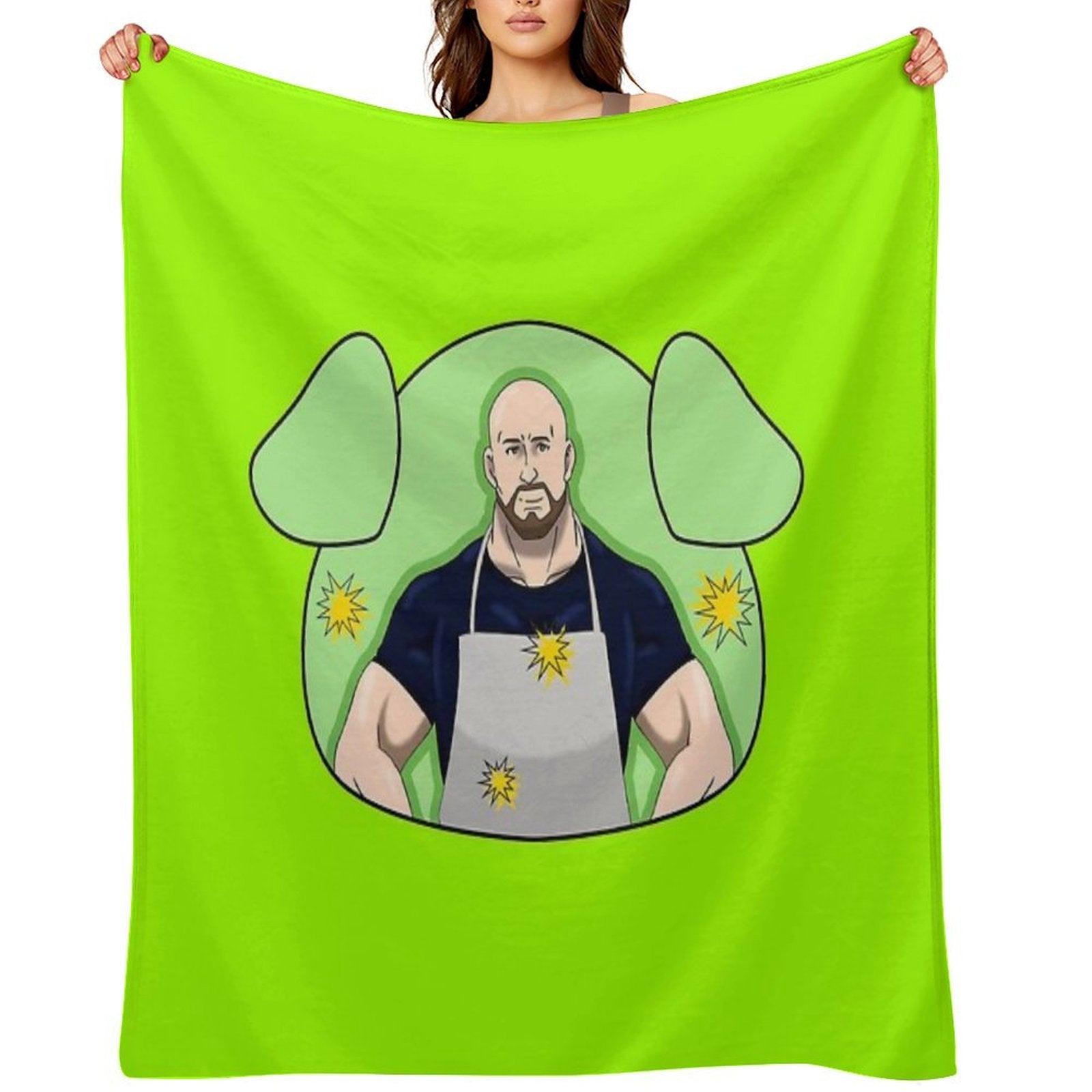 Chef at The Oinky Doink Cafe Travel-friendly Throw Blanket