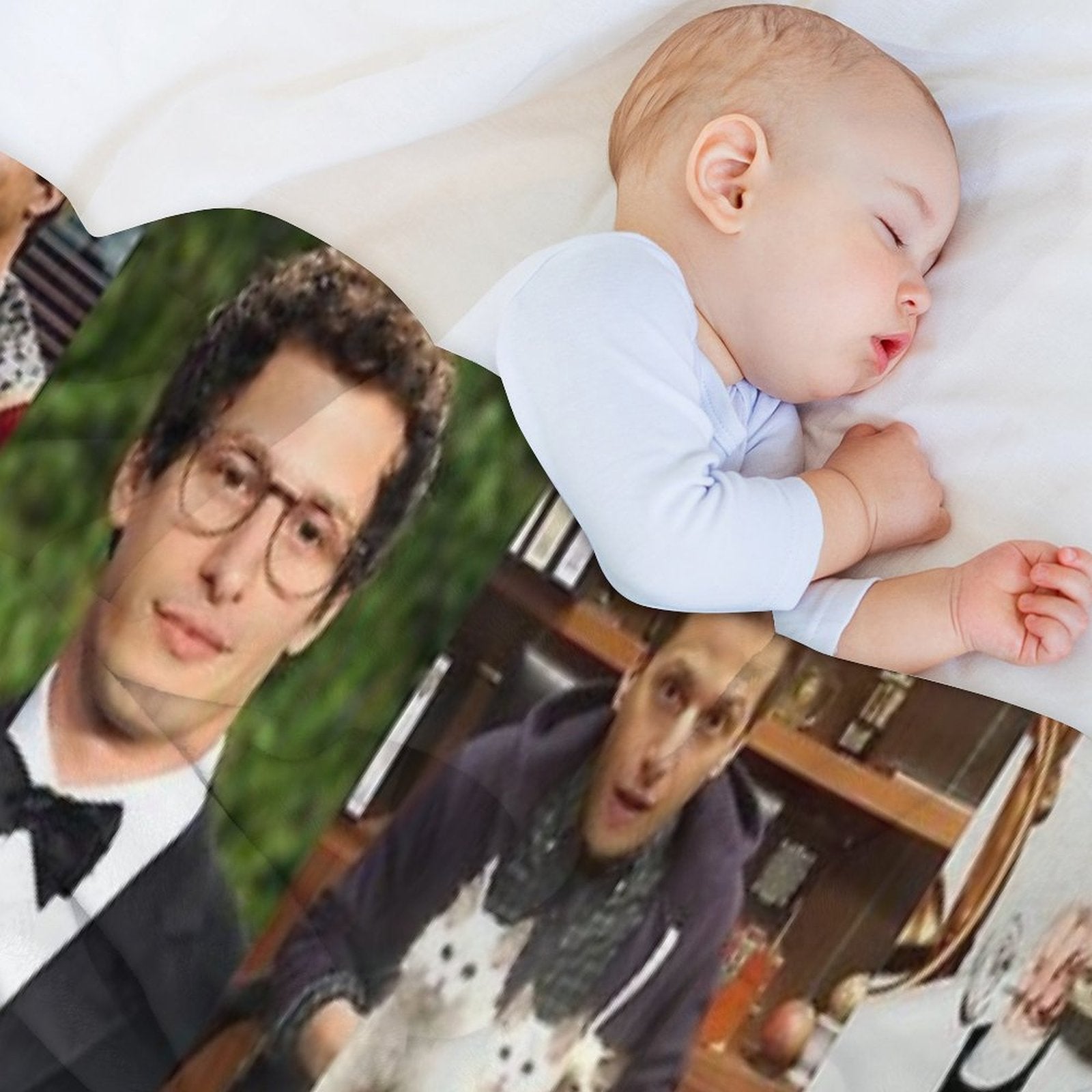 Andy Samberg (jake Peralta) Pic Collage Easy Care Throw Blanket