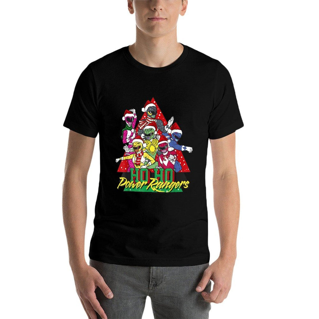 Power Rangers Power Rangers Christmas Ho Ho  Fade-proof Color T-Shirt