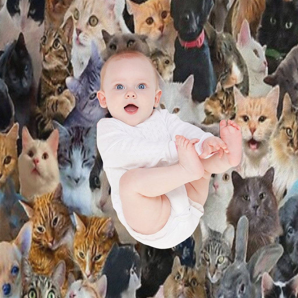 Maximalistic Animal Lover Pattern Premium Throw Blanket