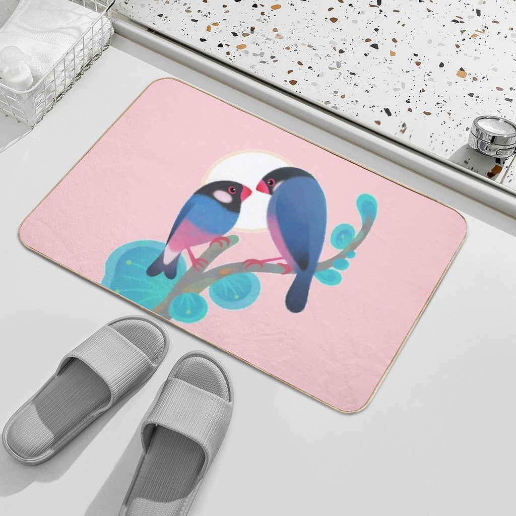 Java Sparrows  Stain-Proof Bath Mat