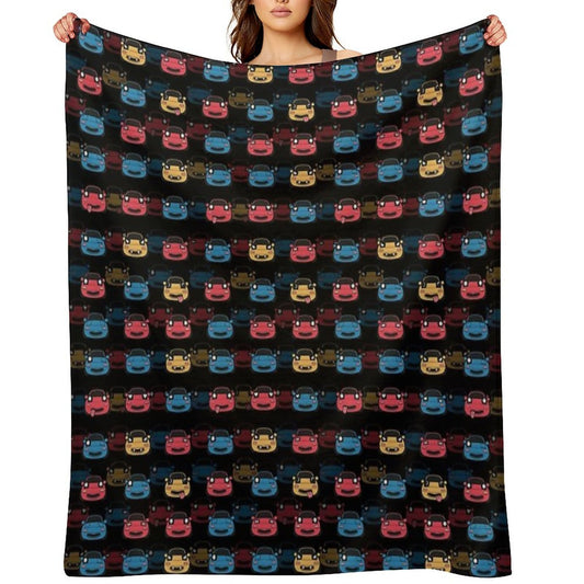 MIATA PATTERN BLACK Easy Care Throw Blanket