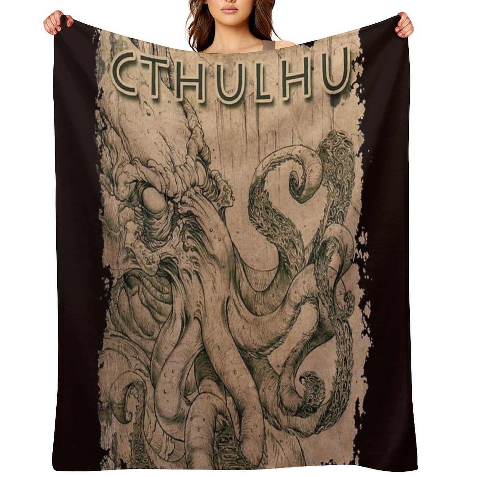 Cthulhu The Ancient Quick-dry Throw Blanket