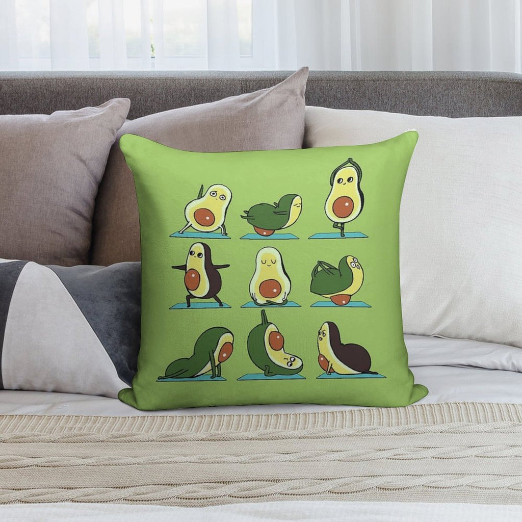 Avocado Yoga Soft Bedroom Essential Throw Pillow