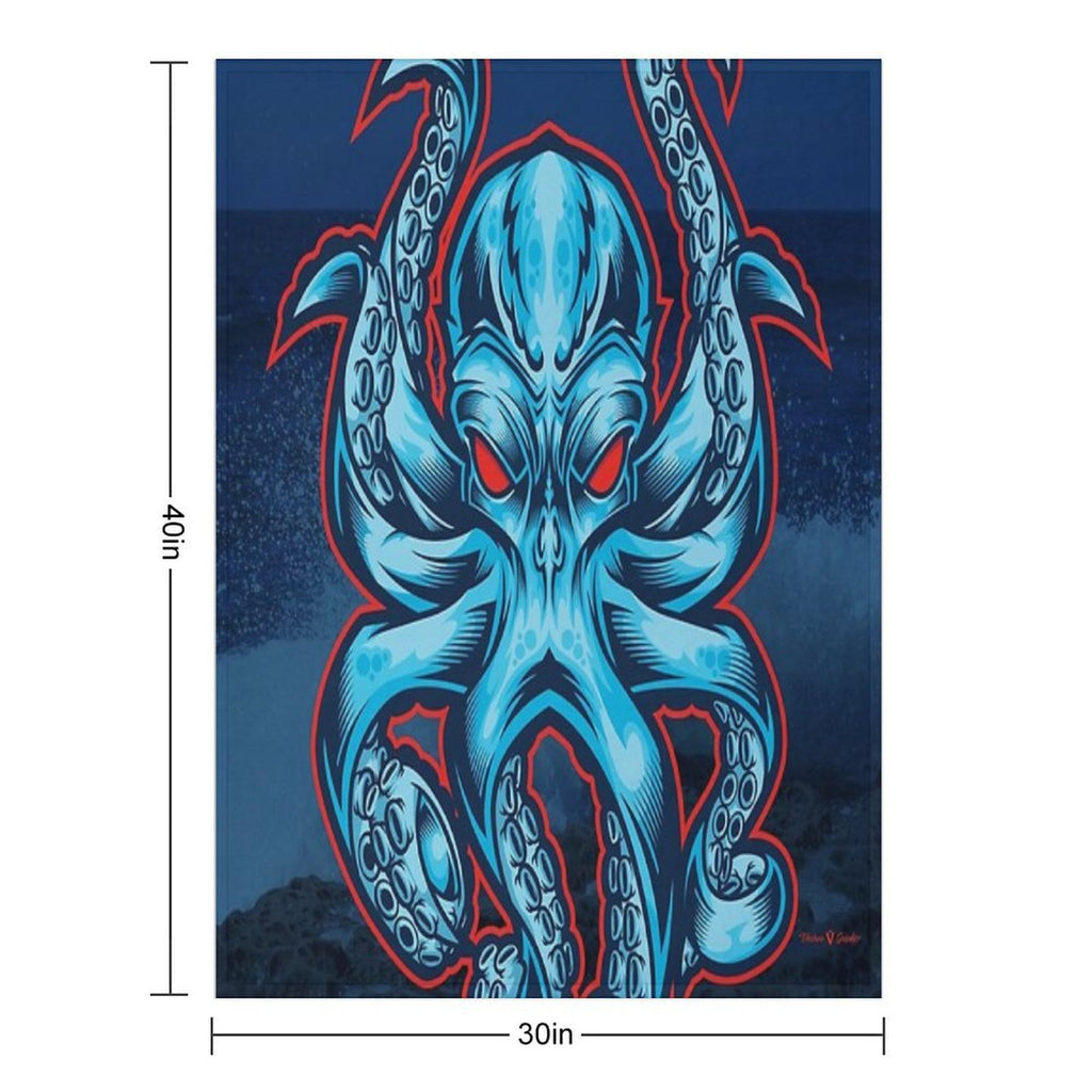 The Kraken Compact Throw Blanket