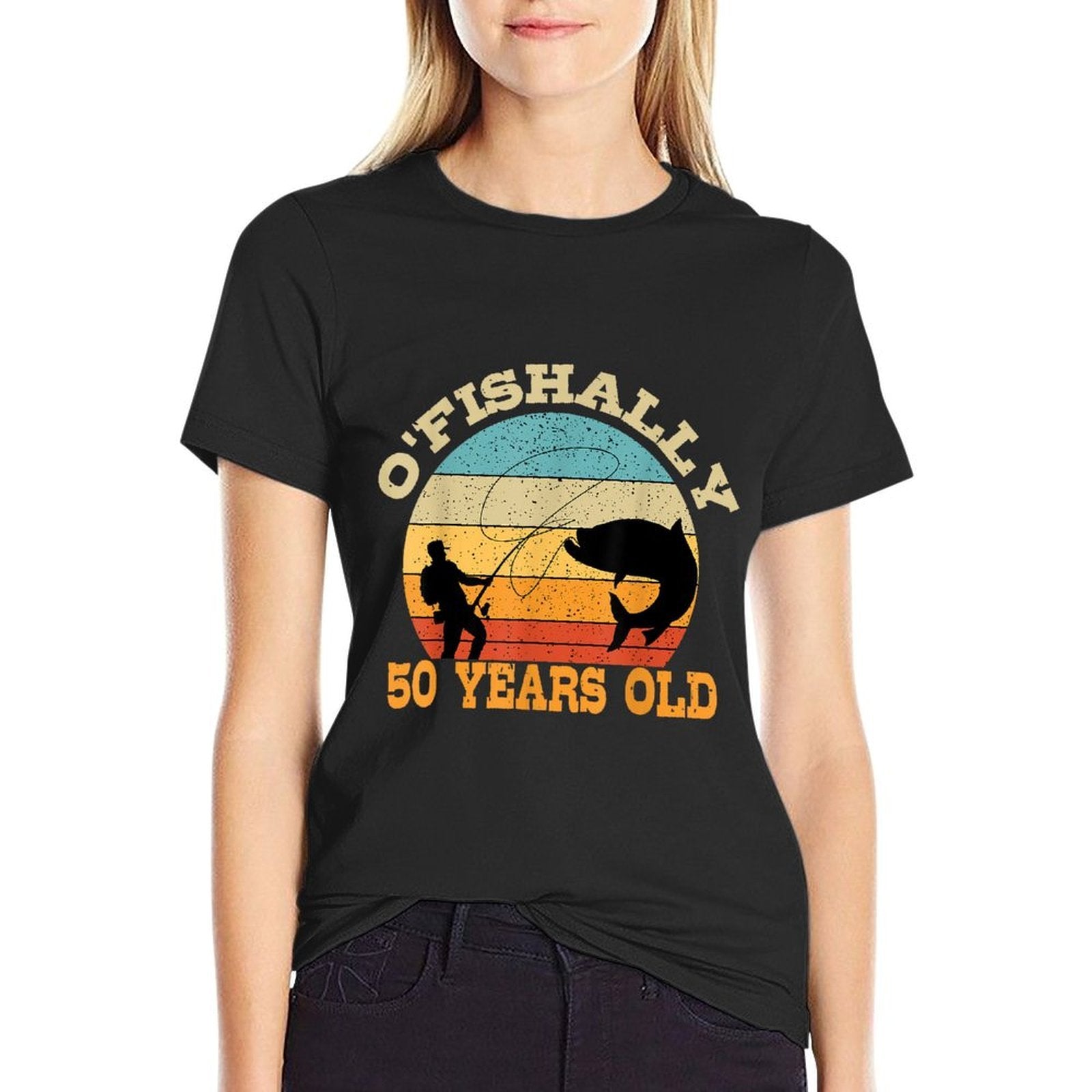 O'Fishally 50 Years Old Fishing Birthday Theme Party 50th  Breathable T-Shirt