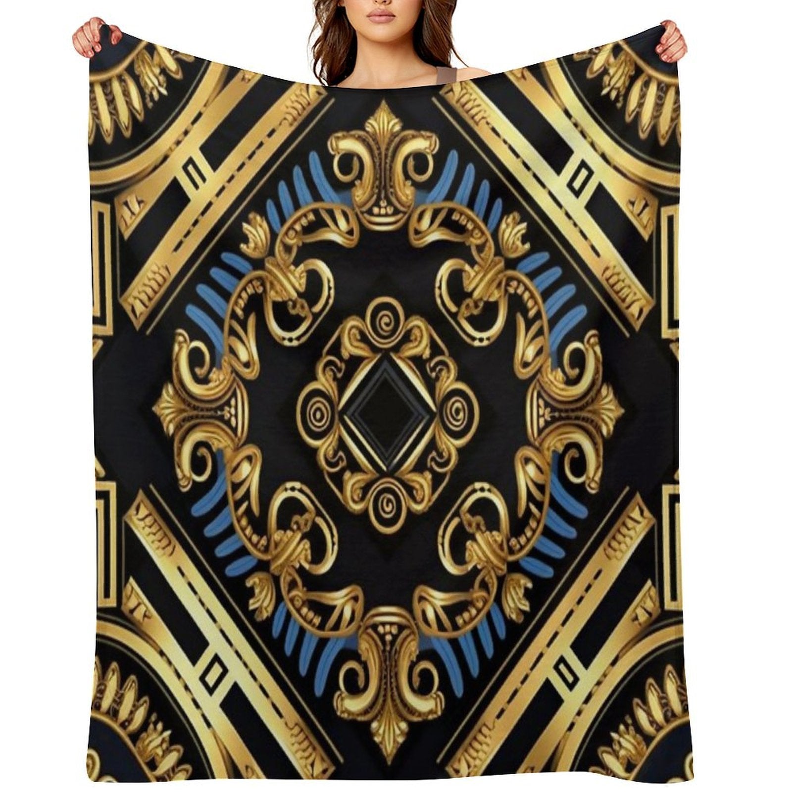 Golden Anti-pilling Throw Blanket