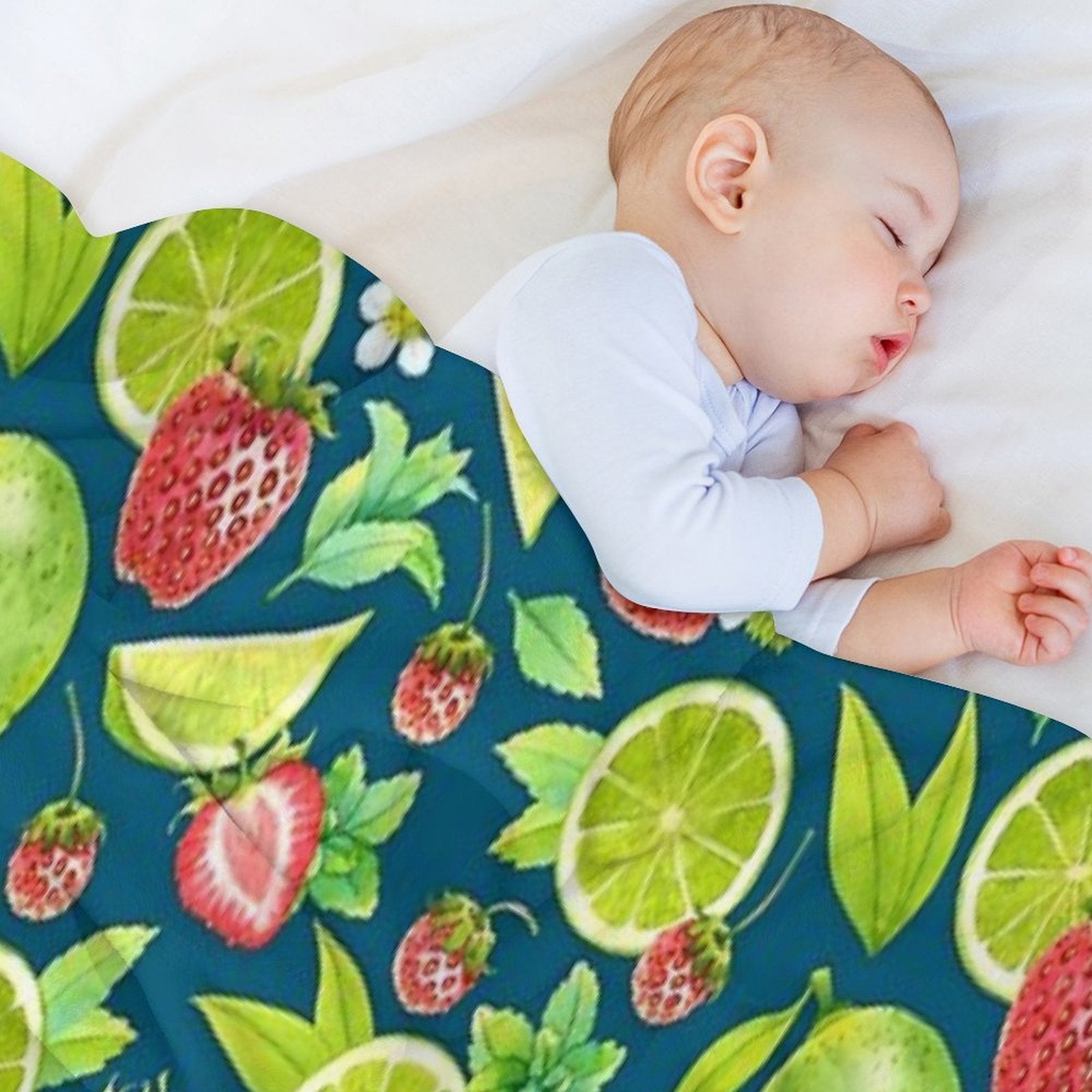 Strawberry And Lime Premium Throw Blanket