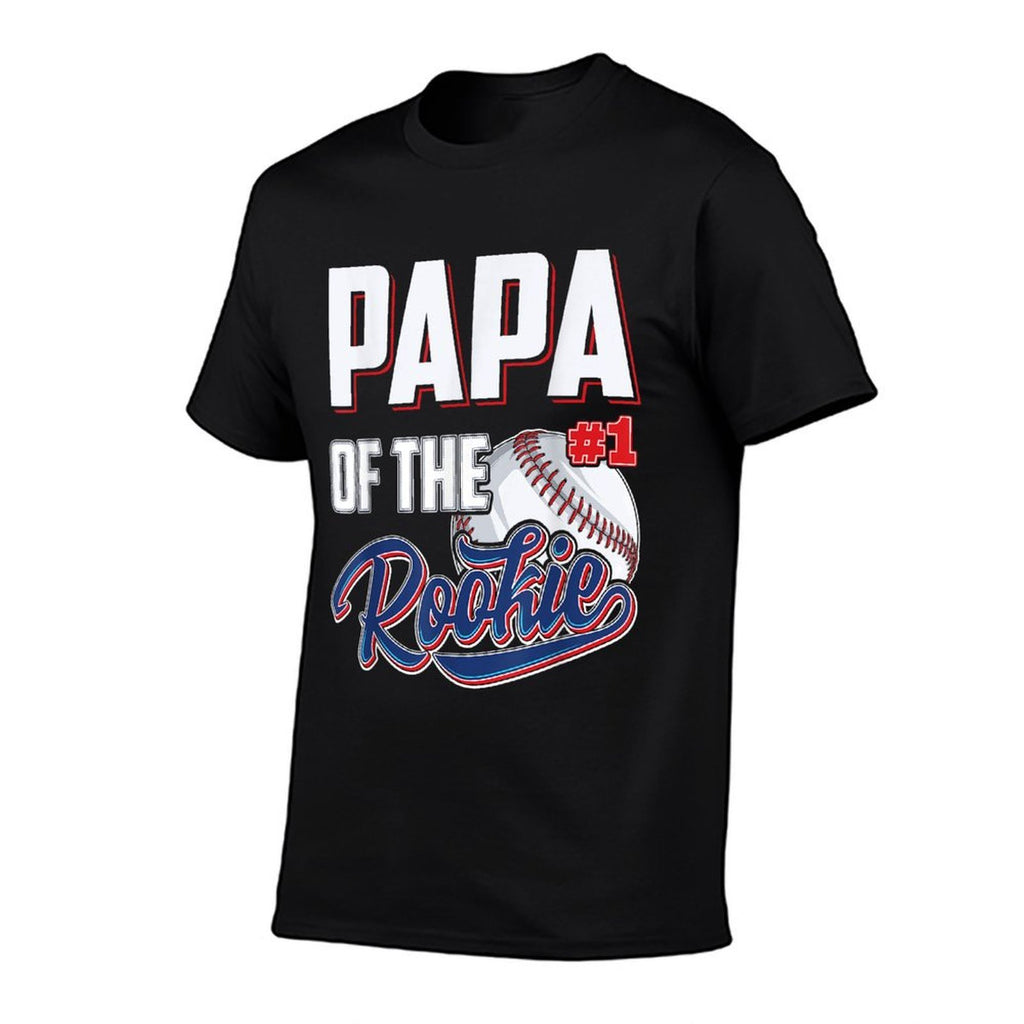 Papa of Rookie 1 Years Old Team 1st Birthday Baseball  High-quality Stitching T-Shirt