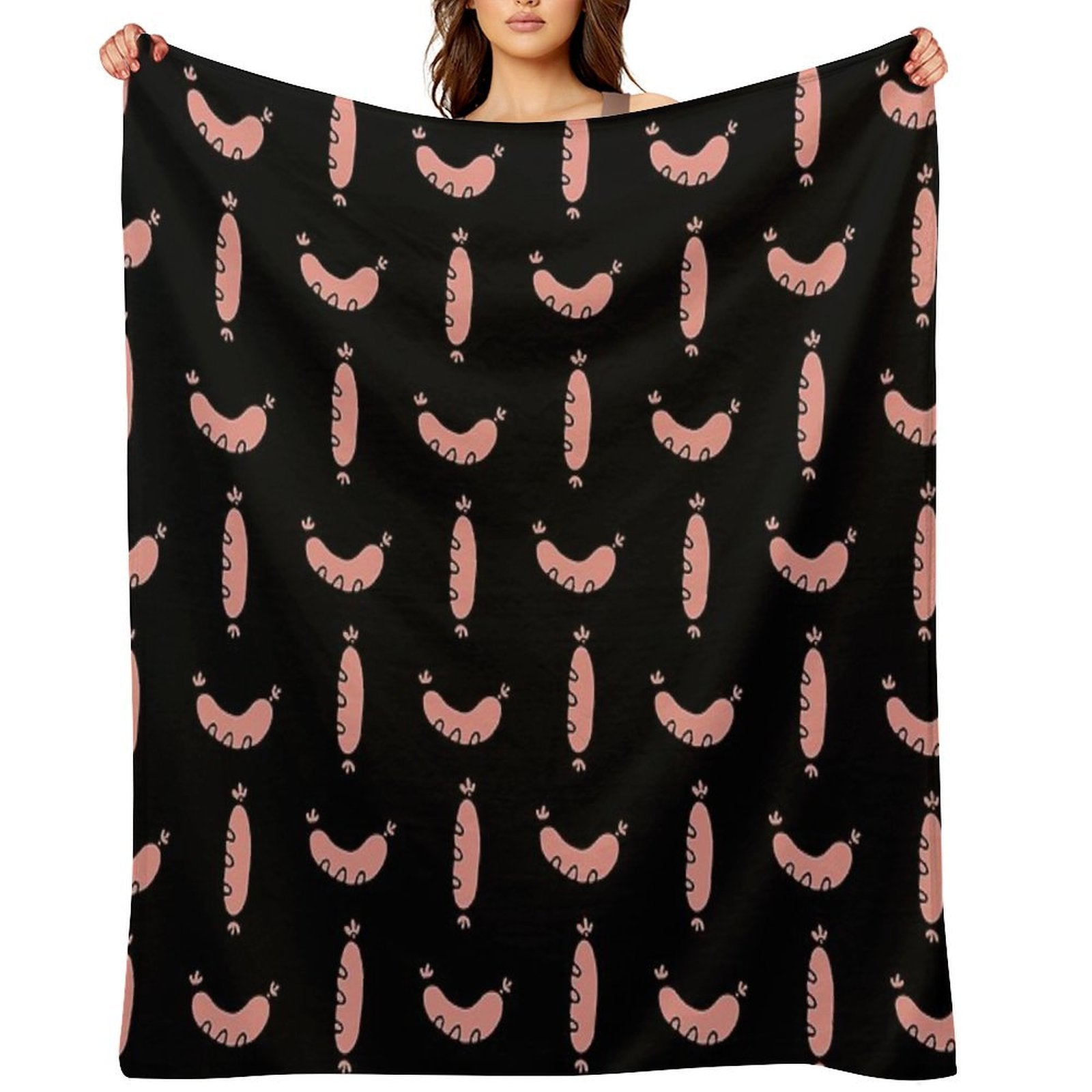 Sausages - The Breakfast of Champions Compact Throw Blanket