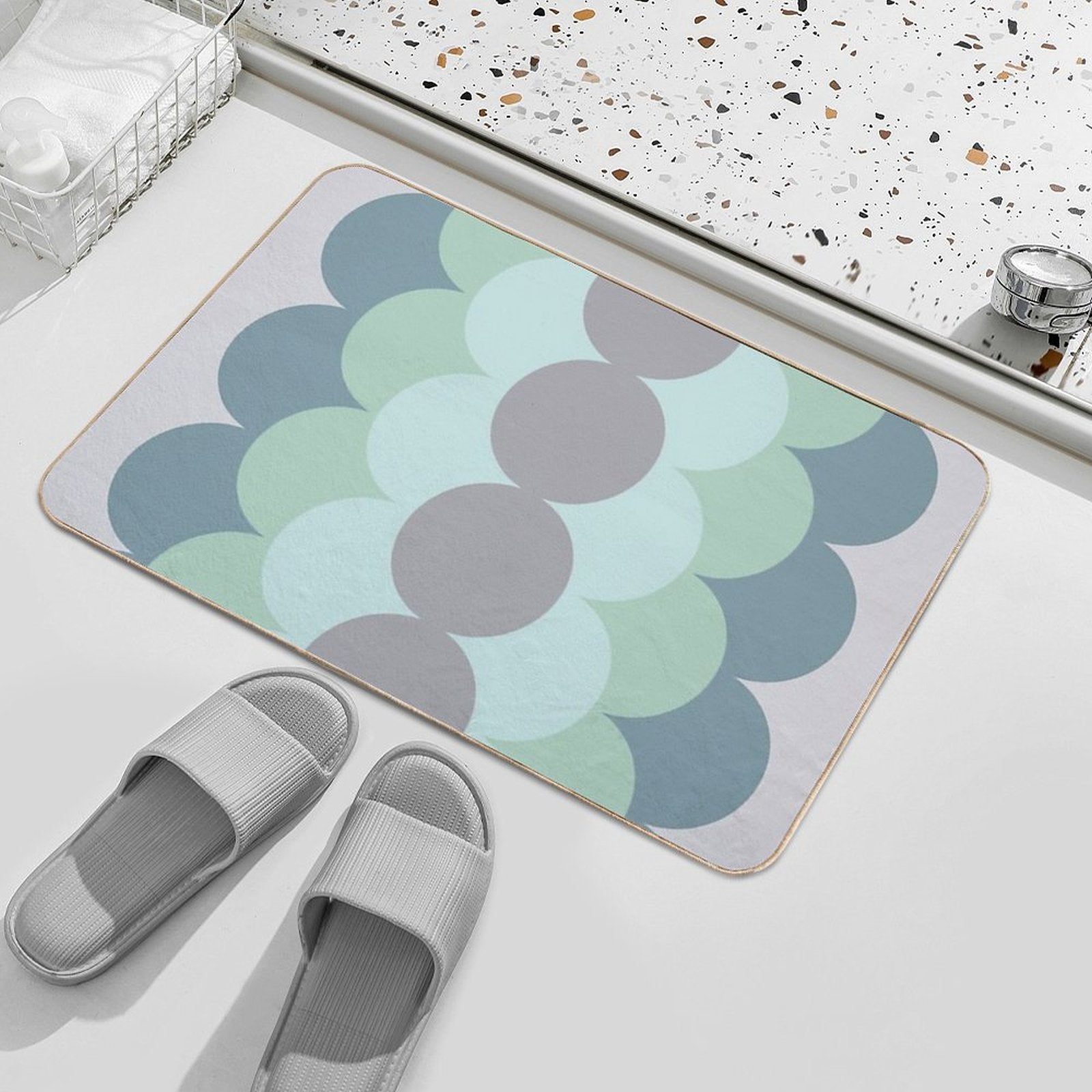 Gradual Mint  Non-Slip Bath Mat