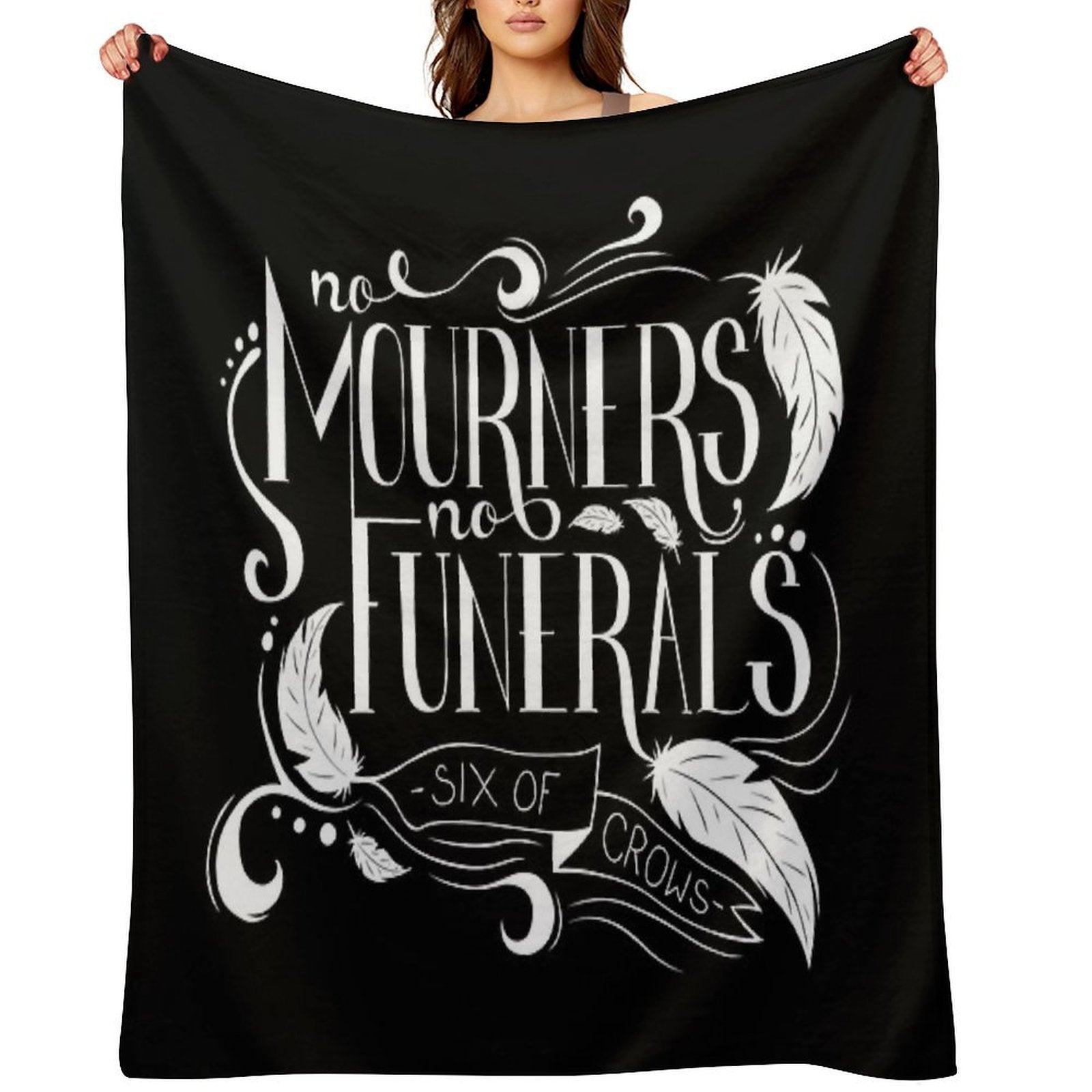 No Mourners. No Funerals Typography Comfort Throw Blanket