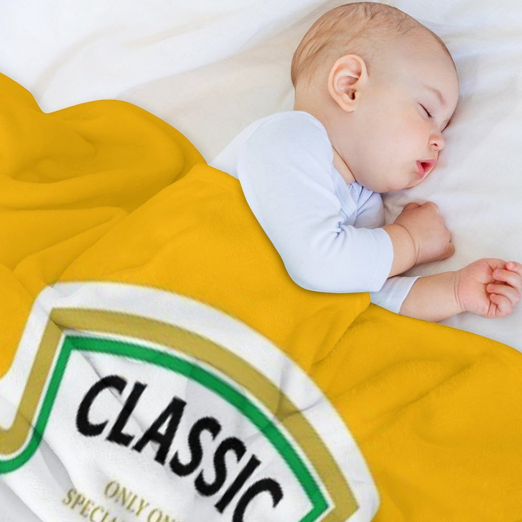 Mustard Halloween 2023 Costume Matching Family Group Couple Mayo Ketchup Premium Throw Blanket