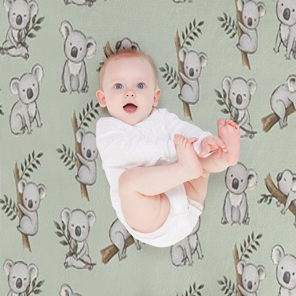 Aussie Animals Cute Koalas Set Shrink-resistant Throw Blanket