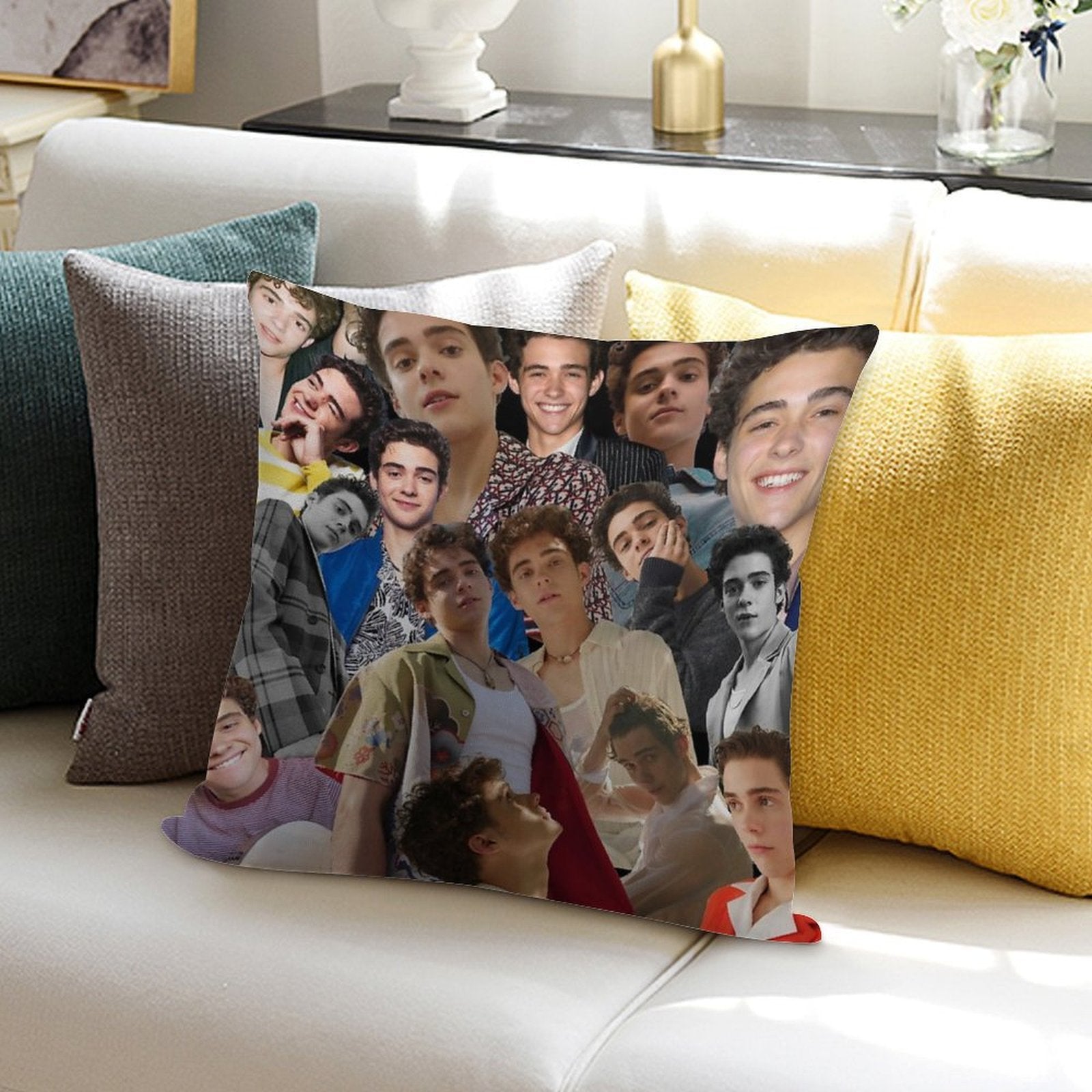 Joshua Bassett Collage Soft Decorative Cover Throw Pillow