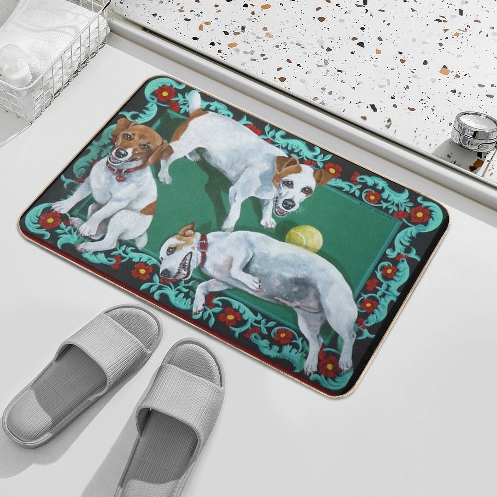 Jack Russells  Rapid-Drying Bath Mat