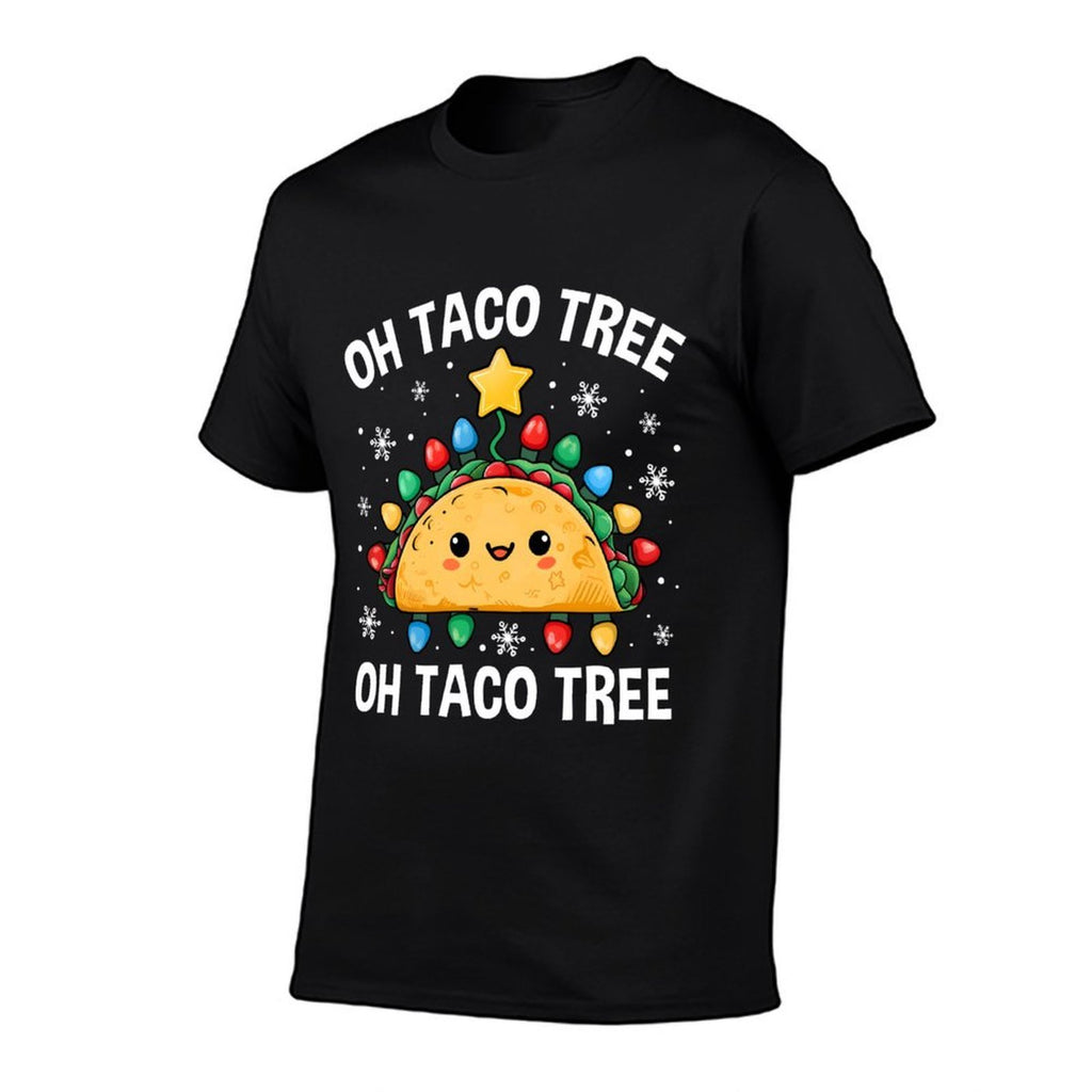 Christmas Oh Taco Tree Xmas Mexican Food Men Women Boys Kids  Summer-ready Fabric T-Shirt