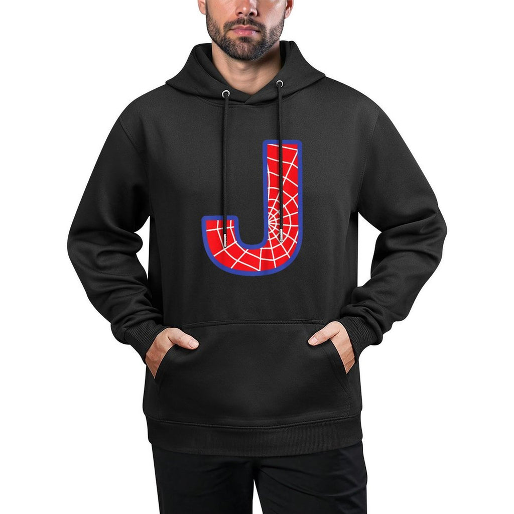 Spider Web Letter J Alphabet Monogram Initial Kids Birthday Customizable Surface Hoodie