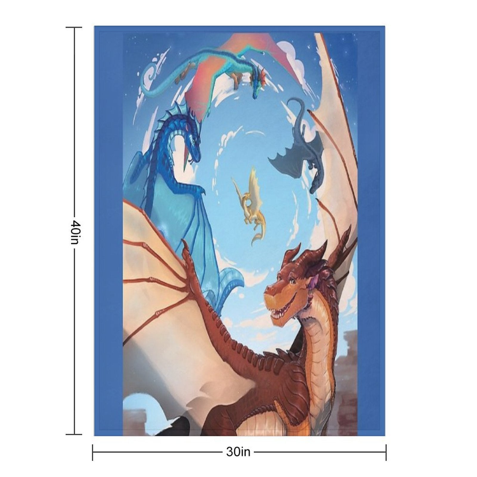 Wings of Fire - Clay And The Dragonets of Destiny Anti-pilling Throw Blanket