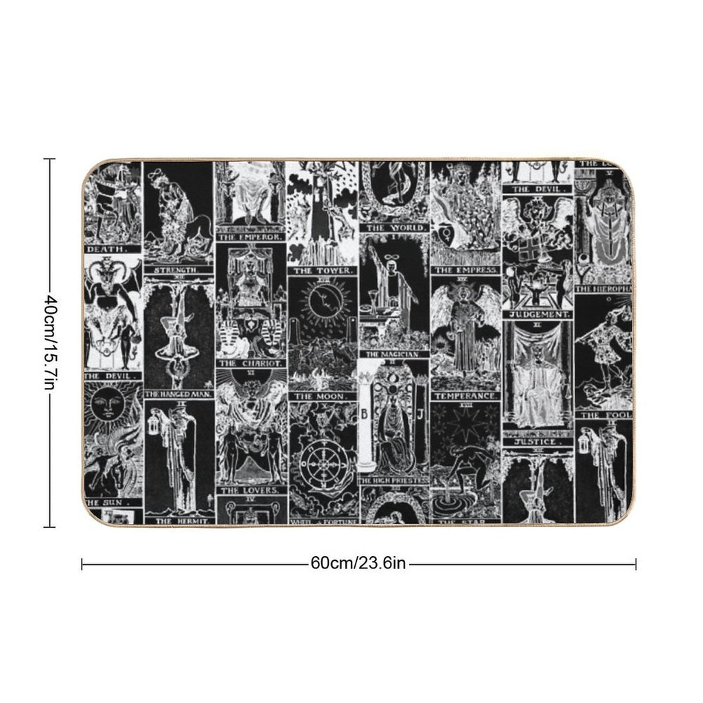The Major Arcana of Tarot Patchwork  Pet-Safe Bath Mat