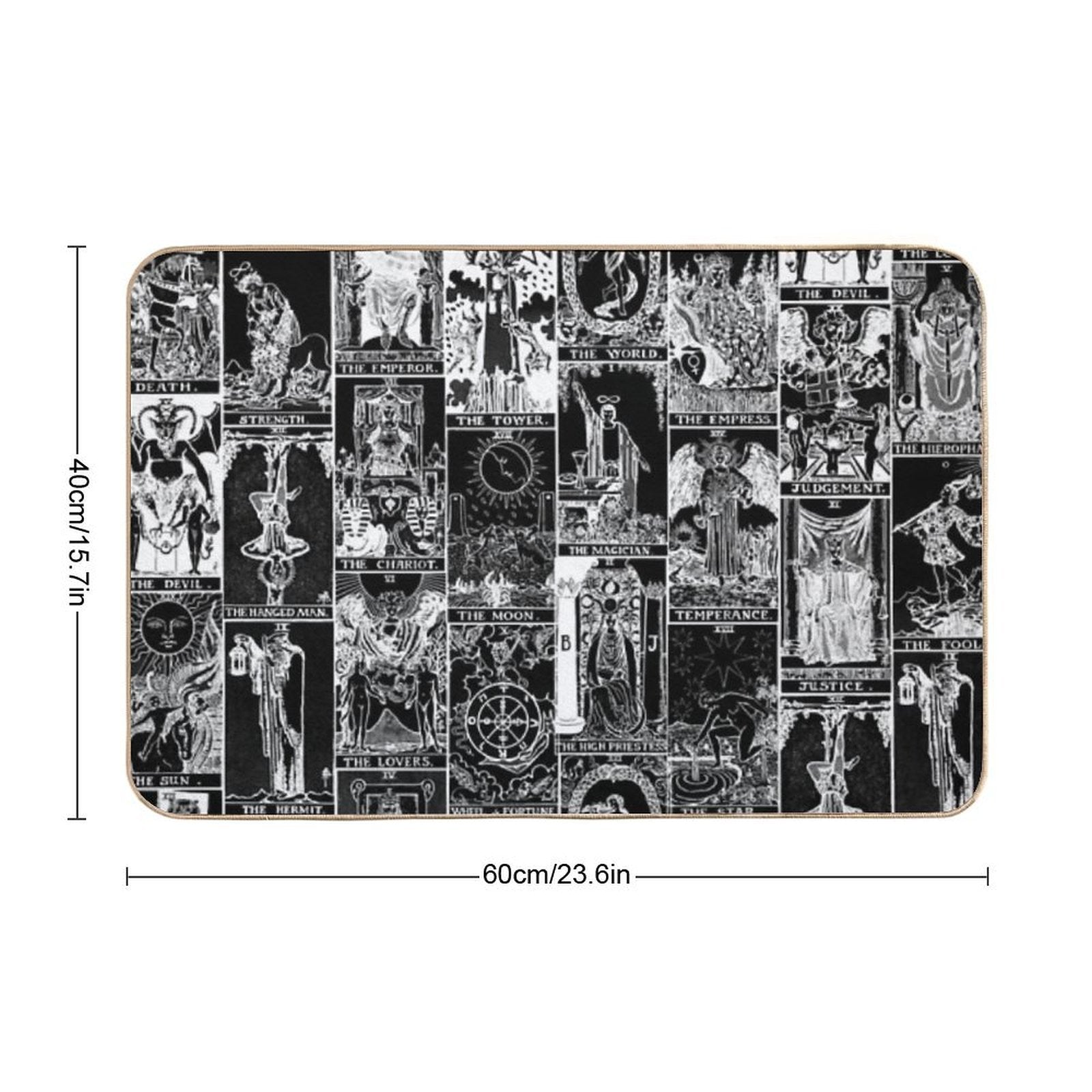 The Major Arcana of Tarot Patchwork  Pet-Safe Bath Mat