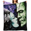 Bride & Frankie Monsters in Love Velvety-soft Throw Blanket